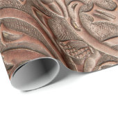 Western Cowboy-Naturstil aus geschliffenem Leder Geschenkpapier (Rolleneckpunkt)