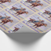 Western Cowboy on Horse Abschluss Toast Geschenkwr Geschenkpapier (Ecke)