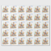 Western Cowboy on Horse Personalisiert Geburtstag Geschenkpapier (Flach)