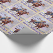 Western Cowboy on Horse Wedding Toast Gift Wrap Geschenkpapier (Ecke)