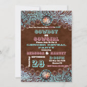 Western Cowboy or Cowgirl Gender Reveal Party Einladung (Vorderseite)