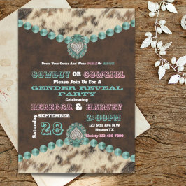 Western Cowboy or Cowgirl Gender Reveal Party Einladung