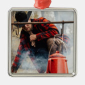 Western Cowboy Ornament Aus Metall (Vorne)