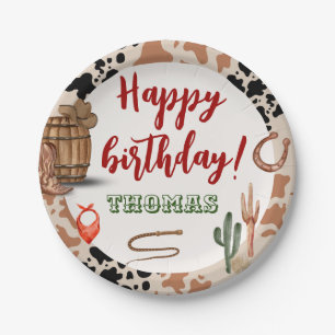 Western Cowboy Pappteller