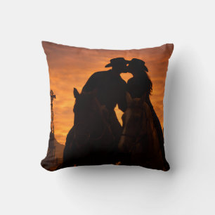 Western-Cowboy-Pärchen-Zierkissen Kissen