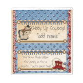 Western Cowboy Party Candy Bar Wrapper Gevor Notizblock (Vorderseite)