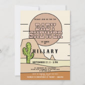 Western Cowboy Pastel Gender Neutral Baby Dusche Einladung (Vorderseite)