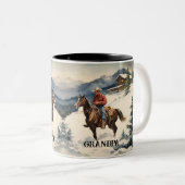 Western Cowboy Personalisiert Zweifarbige Tasse (VorderseiteRechts)