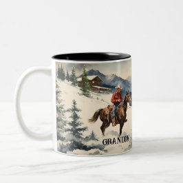 Western Cowboy Personalisiert Zweifarbige Tasse