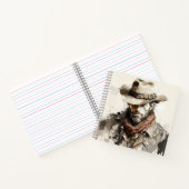 Western Cowboy Portrait Malerei Historische Pferde Notizblock (Innenseite)