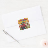 Western Cowboy Quadratischer Aufkleber (Umschlag)