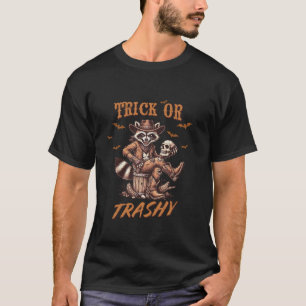 Western Cowboy Raccoon Trick oder verwüstete Spook T-Shirt