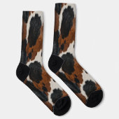 Western Cowboy Ranch Cowhide Pattern Socken (Rechts)