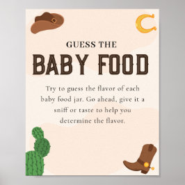 Western Cowboy Ratet das Baby Food Baby Shooting G Poster