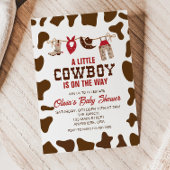 Western Cowboy Red Baby Dusche Einladung