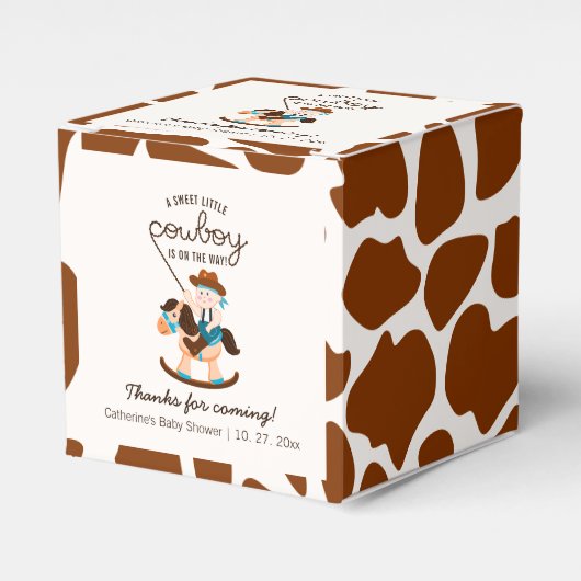 Western Cowboy Rocking Horse Boy Babydusche Geschenkschachtel (Vorderseite)