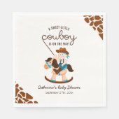 Western Cowboy Rocking Horse Boy Babydusche Serviette (Vorderseite)