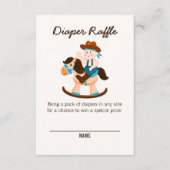 Western Cowboy Rocking Horse Boy Diaper Raffel Begleitkarte (Vorderseite)