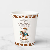 Western Cowboy Rocking Horse Boy Geburtstag Pappbecher (Vorderseite)