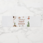 Western Cowboy Rodeo Birthday Wasserflaschenetikett (Einzelnes Label)