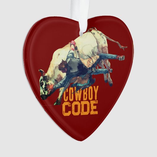 Western Cowboy Rodeo Bull Ornament (Vorderseite)