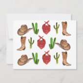 Western Cowboy Rodeo Dankeschön Karte (Rückseite)