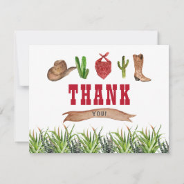 Western Cowboy Rodeo Dankeschön Karte