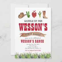 Western Cowboy Rodeo Einladung zum Geburtstag