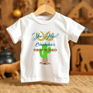Western-Cowboy-Rodeo-Geburtstag Baby T-shirt