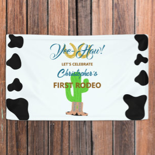 Western Cowboy Rodeo Geburtstag Banner