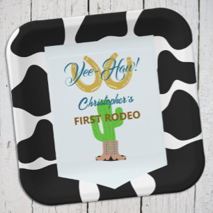 Western Cowboy Rodeo Geburtstag Pappteller