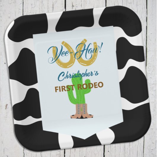 Western Cowboy Rodeo Geburtstag Pappteller