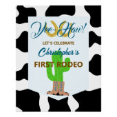 Western Cowboy Rodeo Geburtstag Poster (Vorderseite)