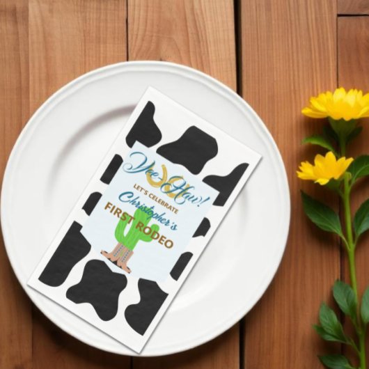 Western Cowboy Rodeo Geburtstag Serviette