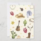 Western Cowboy Rodeo Geburtstagsparty Einladung (Rückseite)