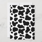 Western Cowboy Rodeo Kuh Print Boy Baby Dusche Einladung (Rückseite)