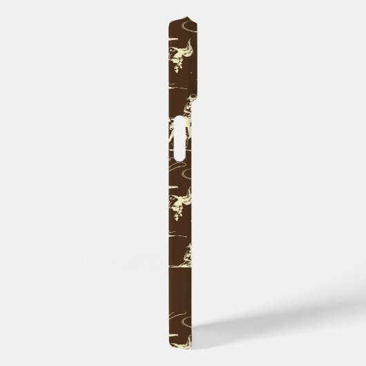 Western Cowboy Rodeo Personalisiert Dark Brown Case-Mate iPhone Hülle (Rückseite / Rechts)