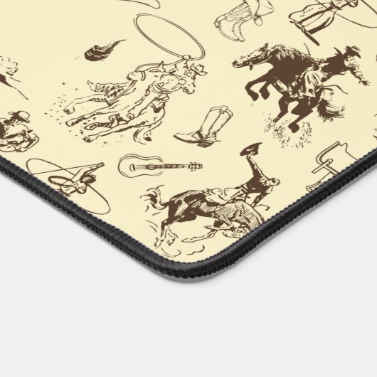 Western Cowboy Rodeo Pferde Schreibtischunterlage (Ecke)