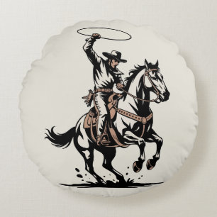 Western Cowboy Rodeo Rundes Kissen