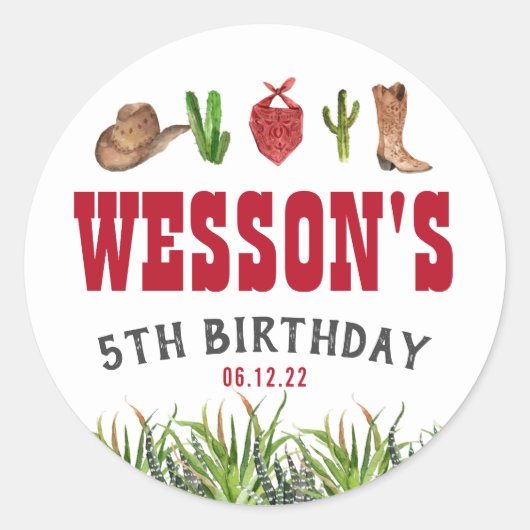 Western Cowboy Rodeo Sticker (Vorderseite)