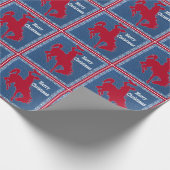 Western-Cowboy-Rodeobronc-Reiter-Imitat ledernes Geschenkpapier (Ecke)