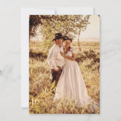 Western Cowboy Rope Horseshoe Photo Thank You Card Einladung (Rückseite)