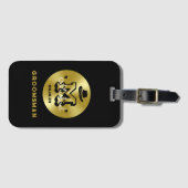 Western Cowboy Rustic Monogram Trauzeuge Trauzeuge Gepäckanhänger (Vorderseite (Horizontal))