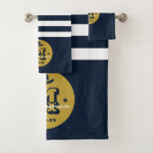 Western Cowboy Rustic Wedding Monogram Trauzeuge Badhandtuch Set (Insitu)