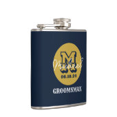 Western Cowboy Rustikale Trauzeuge Name Monogram Flachmann (Rechts)