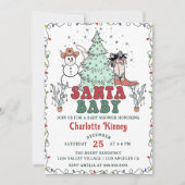 Western Cowboy Santa Baby Weihnachtsdusche Einladung (Vorderseite)