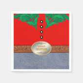 Western Cowboy Santa Belt Buckle Red Shirt Jeans Serviette (Vorderseite)