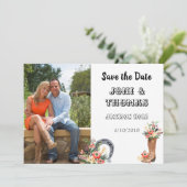 Western Cowboy Save the Date Einladung (Stehend Vorderseite)