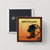 Western Cowboy-Schaltfläche Button (Vorne & Hinten)
