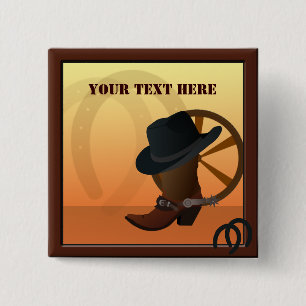 Western-Cowboy-Schaltfläche Button